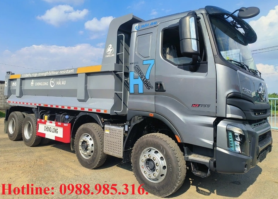 XE TẢI BEN 4 CHÂN CHENGLONG H7 390HP (8X4) CẦU DẦU